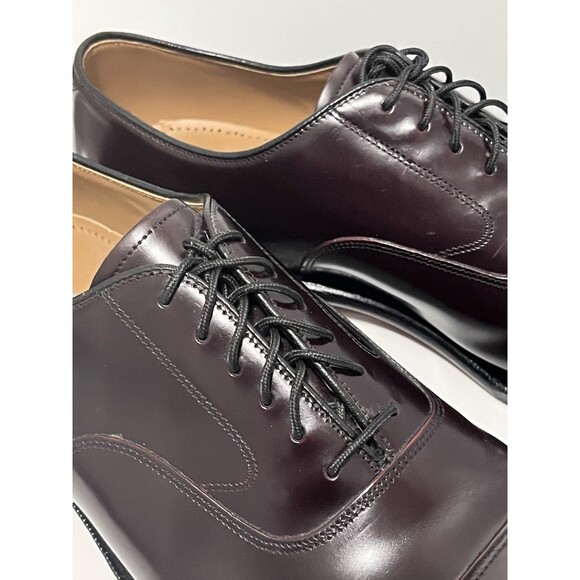 Johnston Murphy Optima Men's Melton Cap Toe Shoe 10 D Burgundy Calfskin 22-02985 - Picture 8 of 10